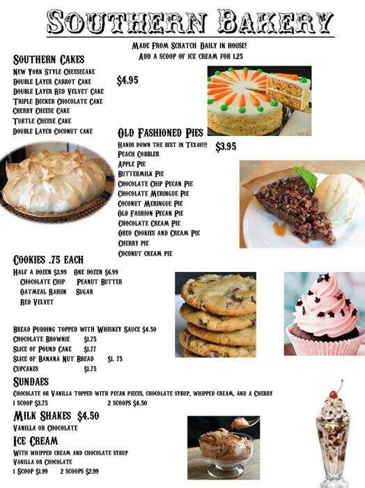 Menu at Southern Grill and Kitchen restaurant, Denison