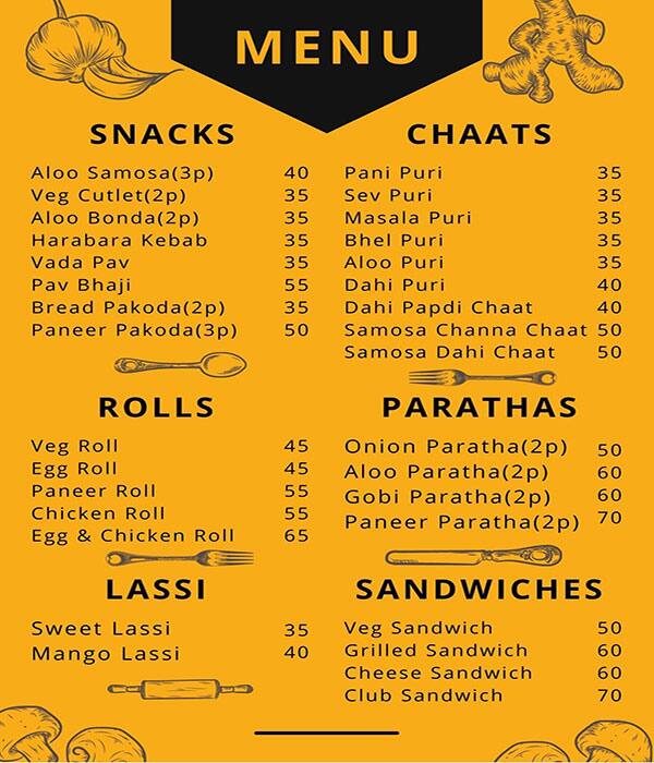Platezz Cloud Kitchen menu