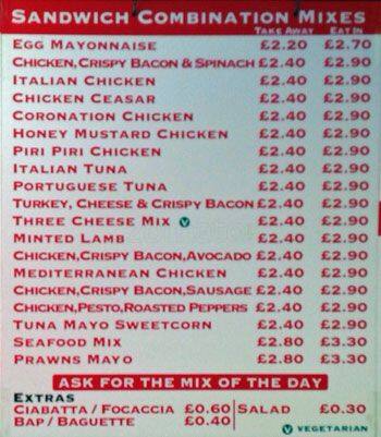 Bicafe menu