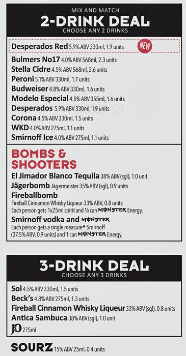 The Toll Gate menu
