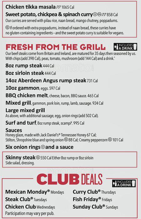 The Toll Gate menu