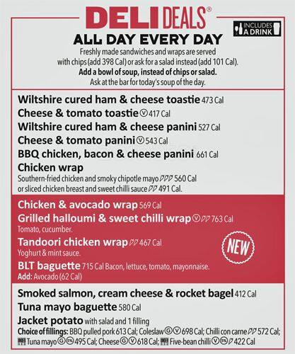 The Toll Gate menu