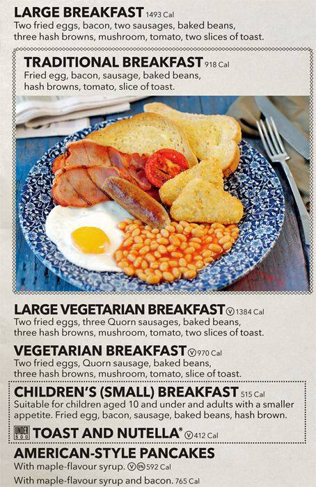 The Toll Gate menu