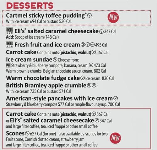 The Toll Gate menu