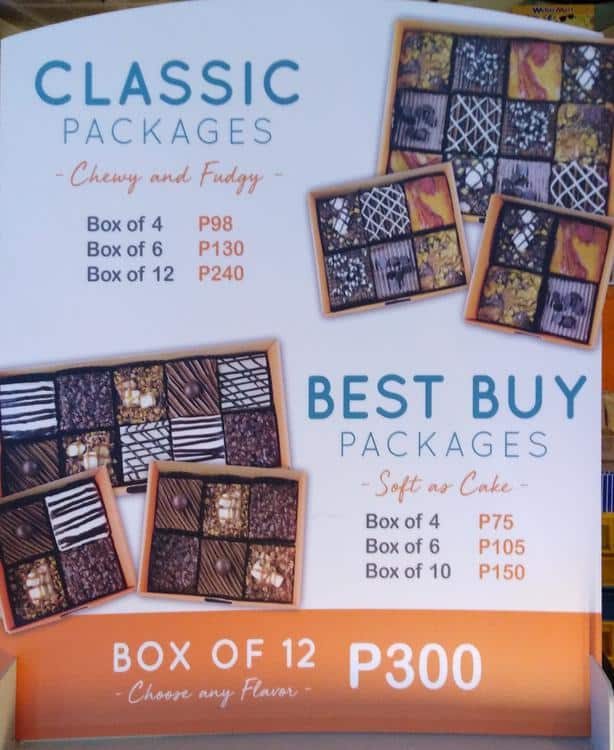 Menu at Brownies Unlimited desserts, Mandaluyong, Epifanio de los