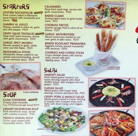 Las Paellas Cafe Menu, Menu for Las Paellas Cafe, Greenhills, San Juan