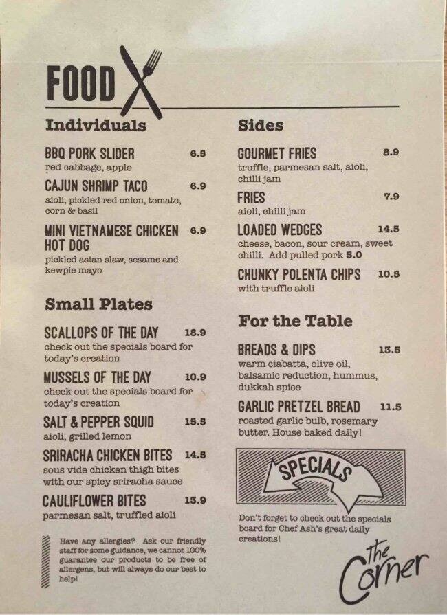 The Corner Menu, Menu for The Corner, Howick, Auckland Menumania/Zomato