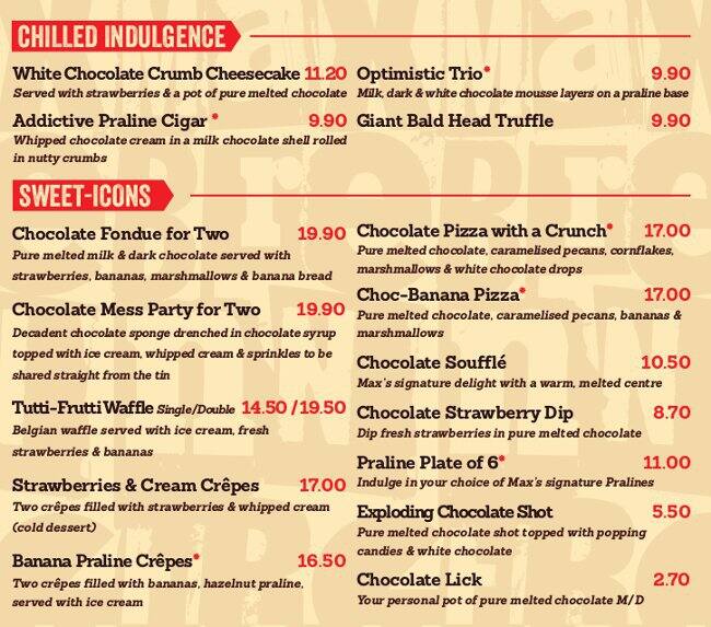 max brenner nyc menu