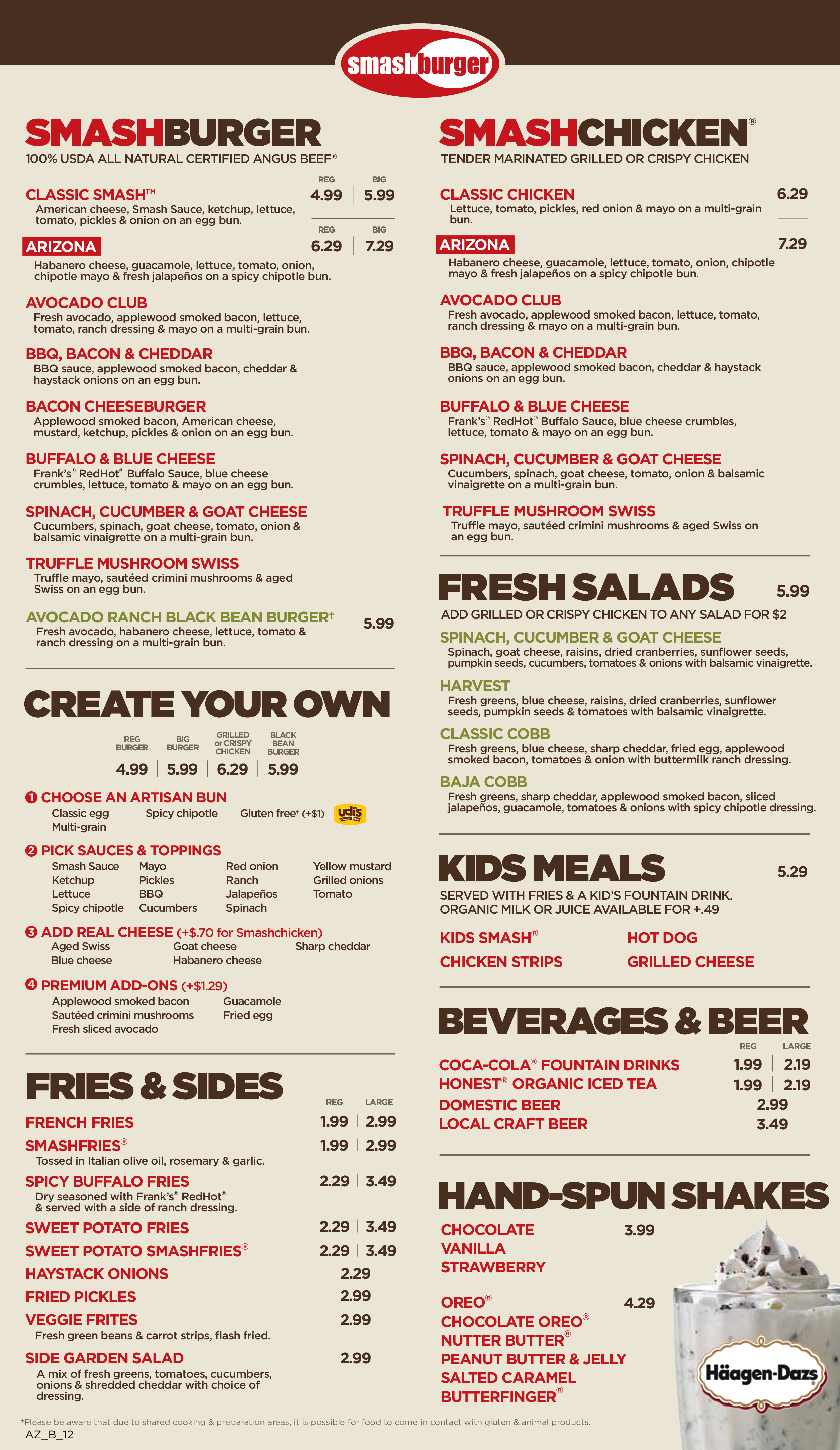 Smashburger Menu, Menu for Smashburger, South Tucson, Tucson ...