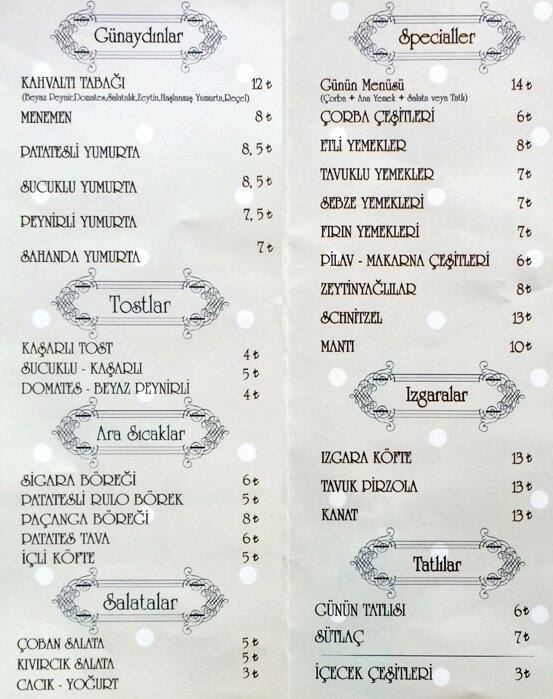 Ulus Sulu Ev Yemekleri Menü, Ulus Sulu Ev Yemekleri, Nispetiye