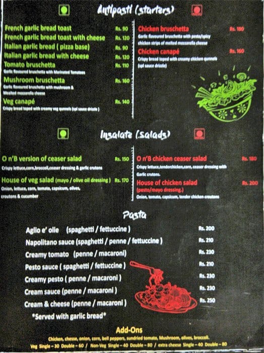 Menu of Olive n Basil Saravanampatty Coimbatore