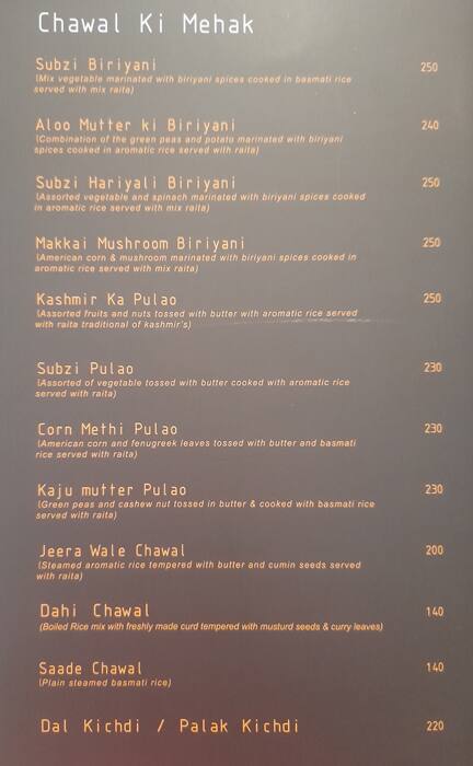Paakashala menu
