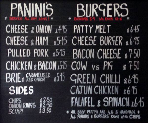 The Star Staines menu