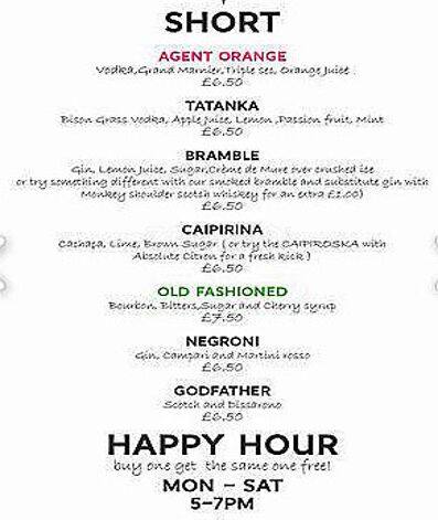 The Star Staines menu