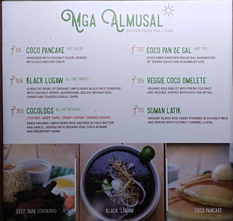 Coconut House Menu, Menu for Coconut House, Diliman, Quezon City