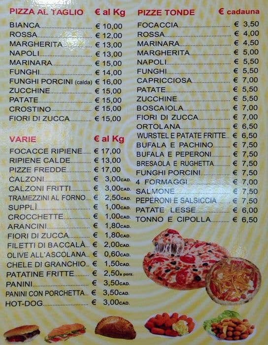 Menu di Tentazioni 