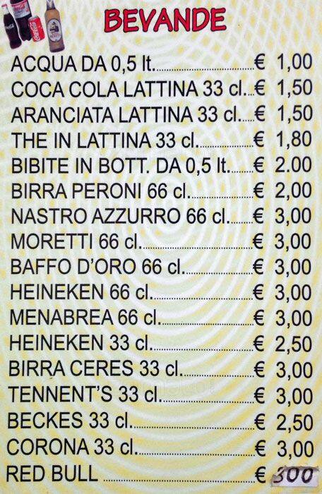 Menu di Tentazioni 