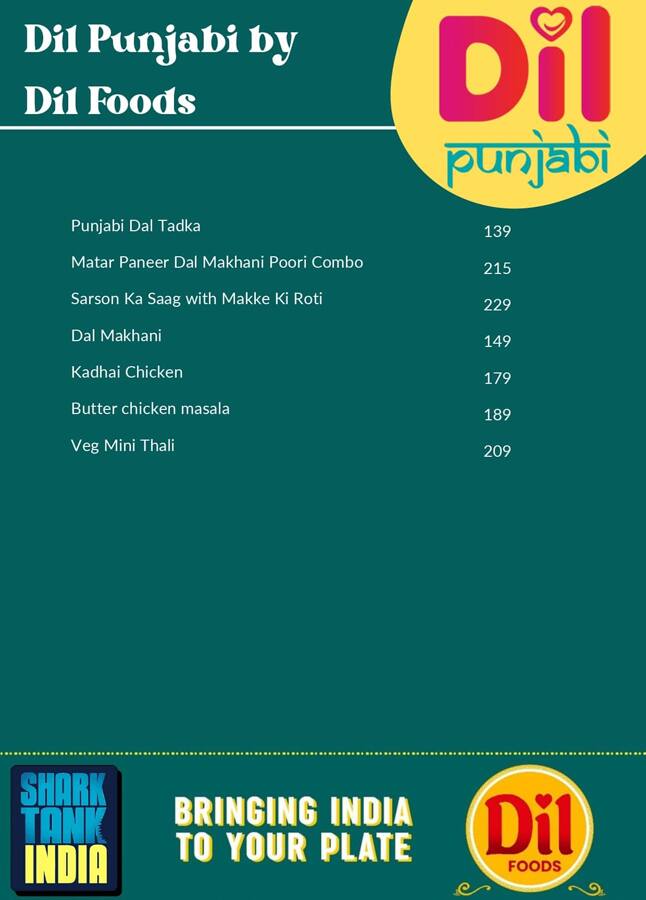 Menu of Dil Punjabi By Dil Foods, Kukatpally, Hyderabad