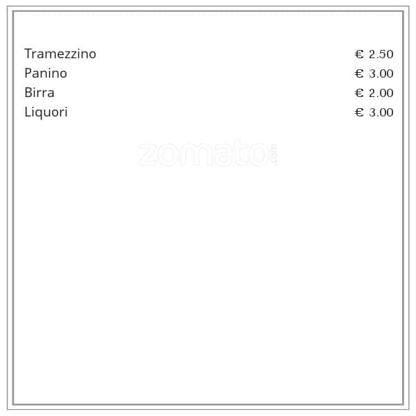 Menu di Bar Sonia 
