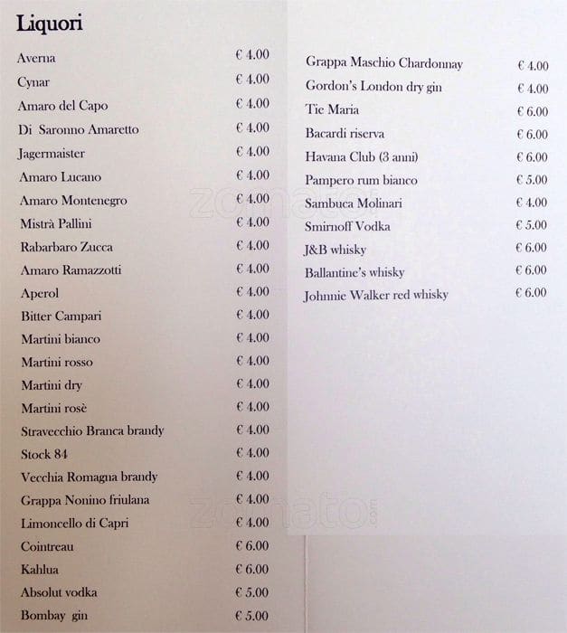 Menu di Borgo 36 