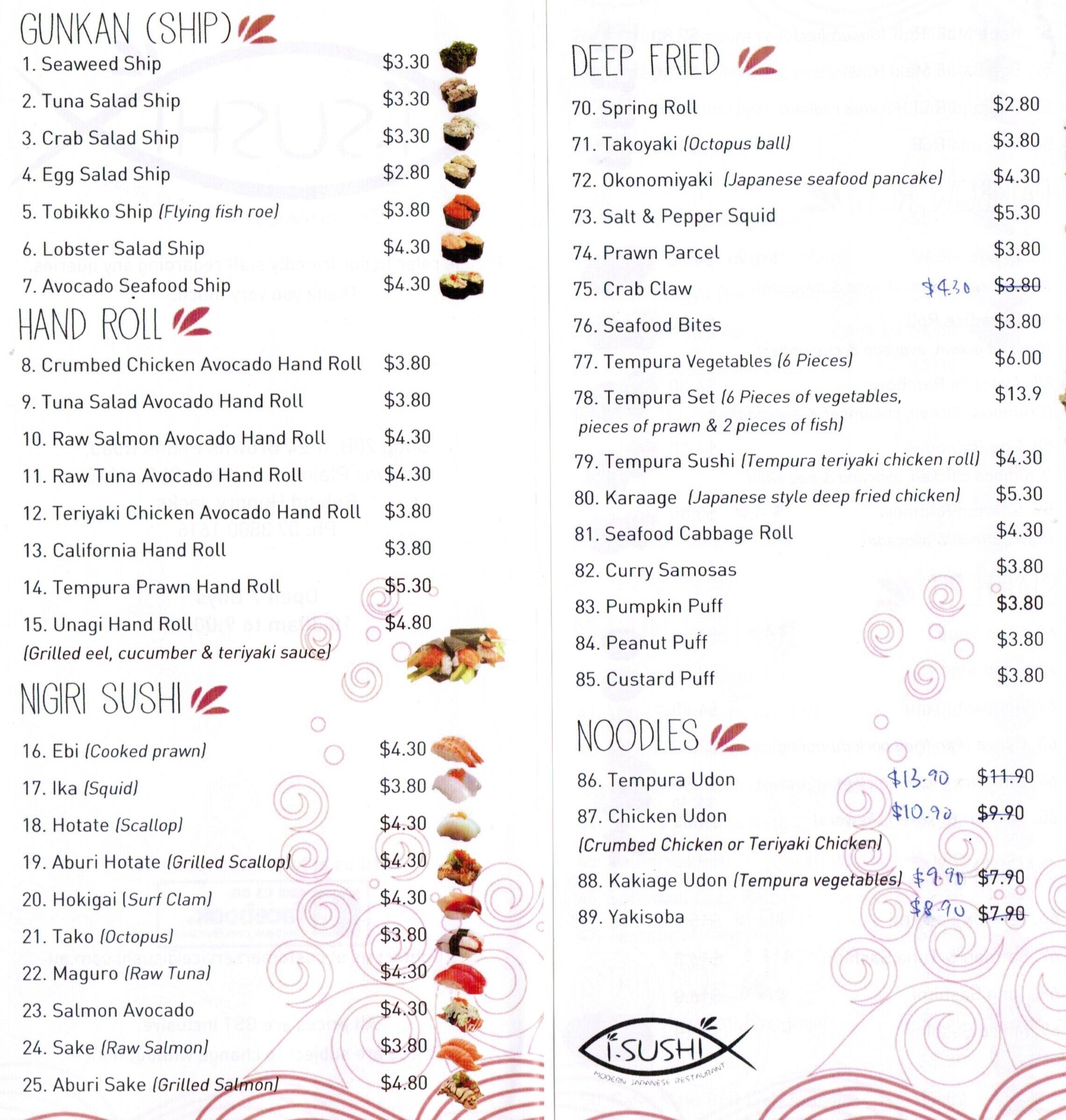 I Sushi Menu, Menu de I Sushi, Browns Plains, Brisbane Urbanspoon/Zomato