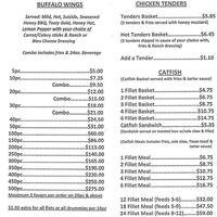 These Wings Menu Menu For These Wings Olive Branch Memphis