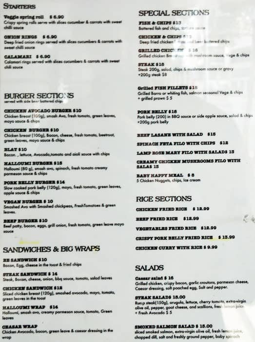 Menu at Fresh Aroma Cafe, Spring Hill