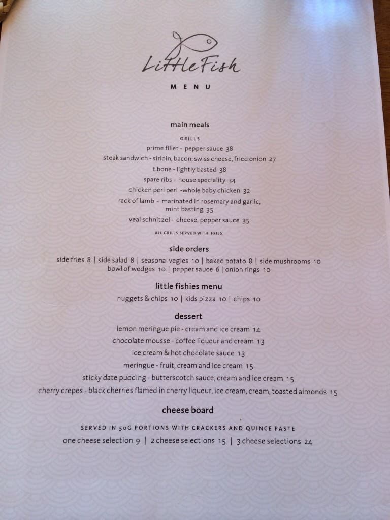 Little Fish menu