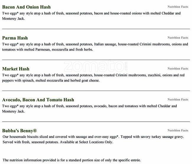 First Watch menu
