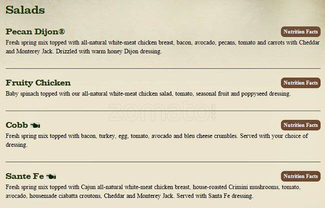 First Watch menu