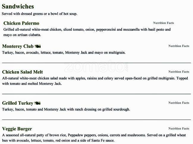First Watch menu