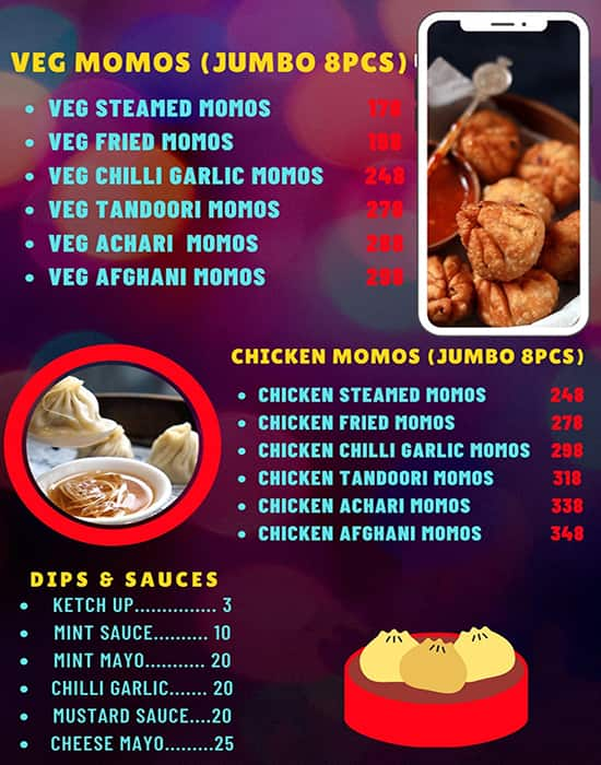 Menu of Momos Peddler, Balongi, Mohali