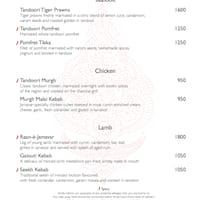 Jamavar Menu Jamavar - The Leela Palace, MRC Nagar, Chennai - Restaurant - Zomato