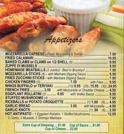 Ristorante Vaccaro Menu, Menu for Ristorante Vaccaro, Dyker Heights