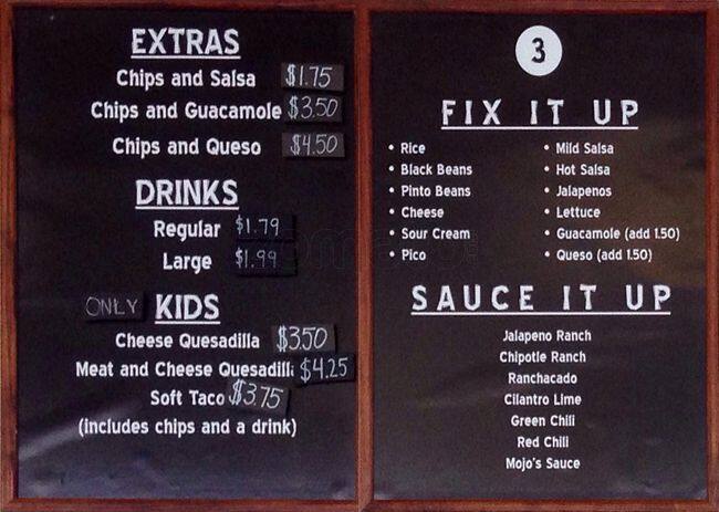 Mojos TexMex Smokehouse and Grill Menu - Urbanspoon/Zomato