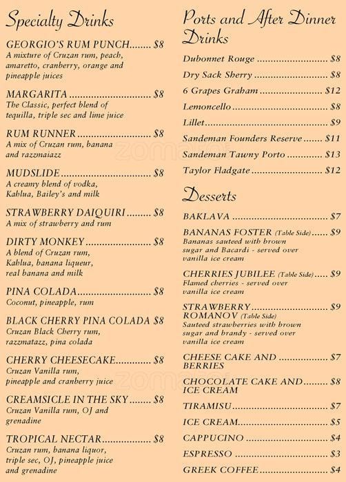 Menu at Restaurant & Bar, Downingtown