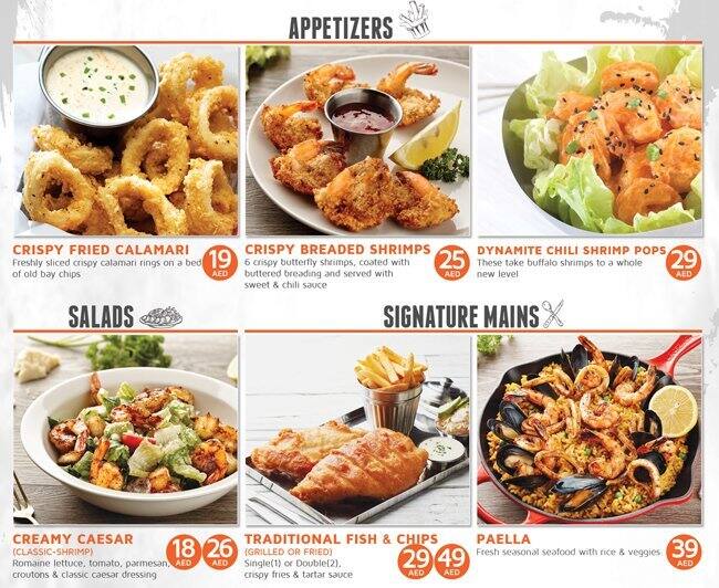 Urban Seafood a Dubai Foto del Menu con Prezzi Zomato