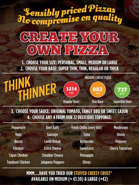 Apache Pizza menu