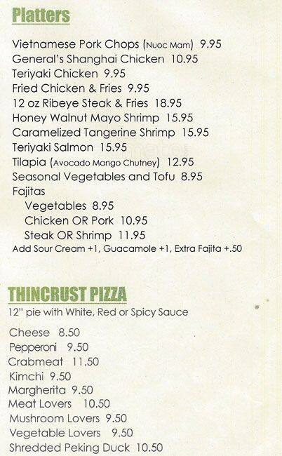 Bar Ly menu