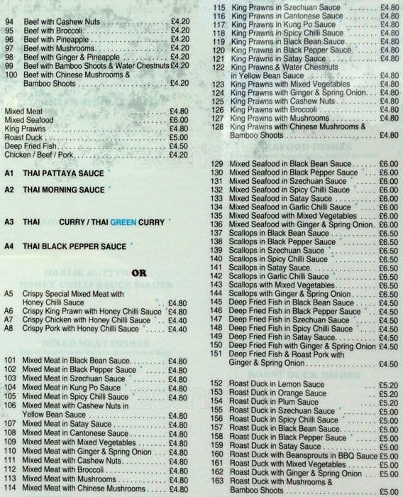 Yooneek menu