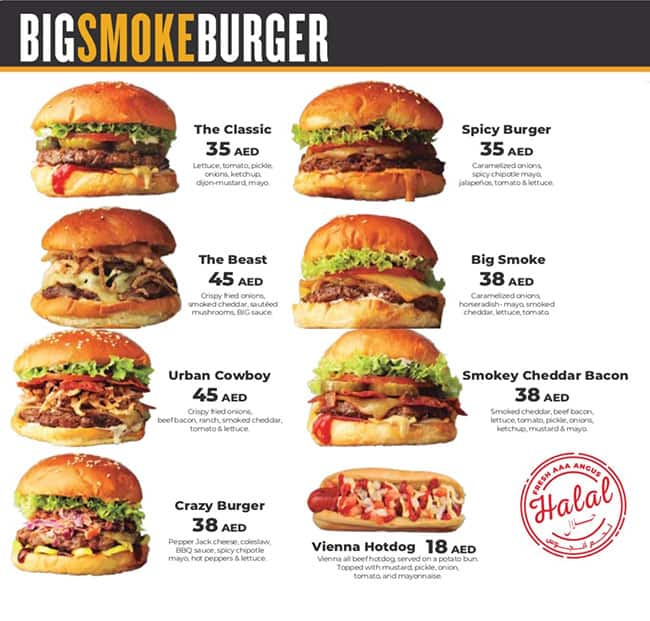 smoke stack menu