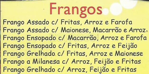 Bar Sonho do Flamengo cardápio