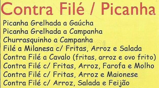 Bar Sonho do Flamengo cardápio