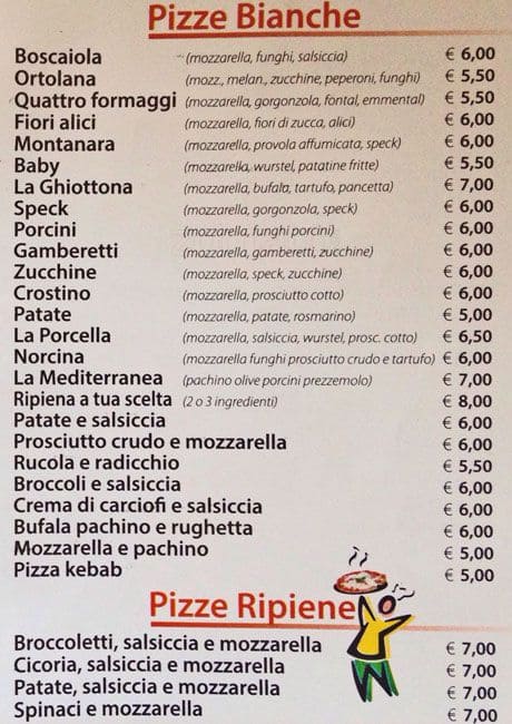 Menu di I Ghiottoni 