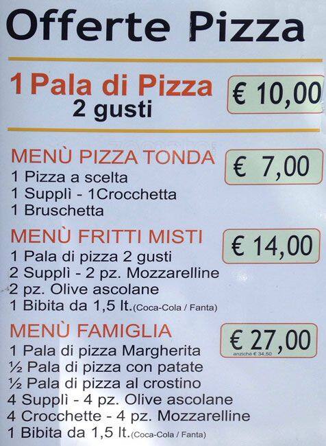 Menu di I Ghiottoni 