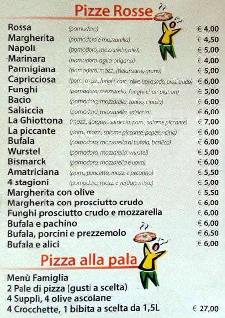 Menu di I Ghiottoni 