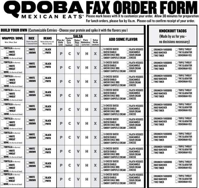 qdoba menu windsor Choose qdoba catering menu for occasions