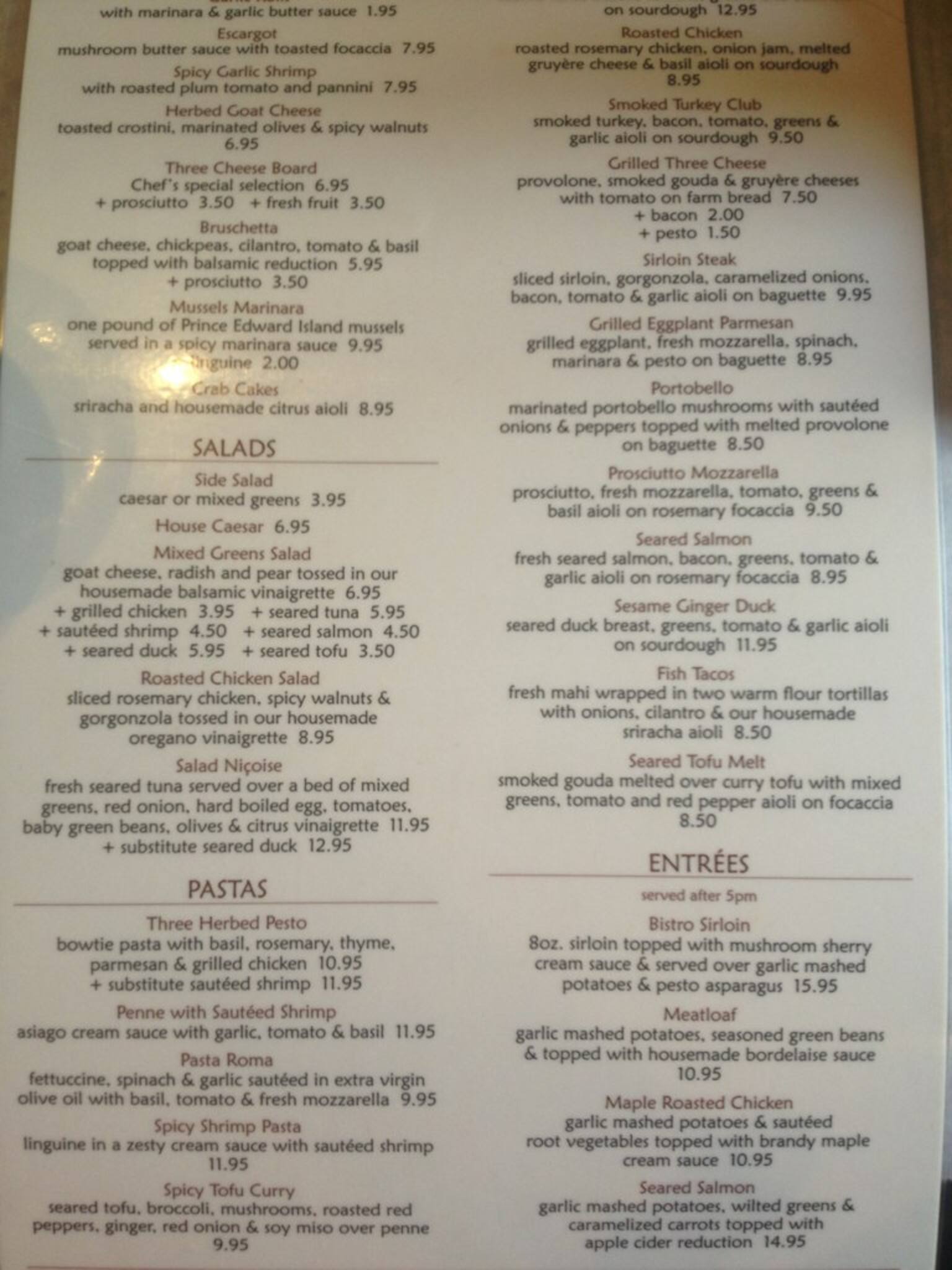 Bistro 1245 menu, Menu restauracji Bistro 1245, Gainesville, Gainesville Urbanspoon/Zomato