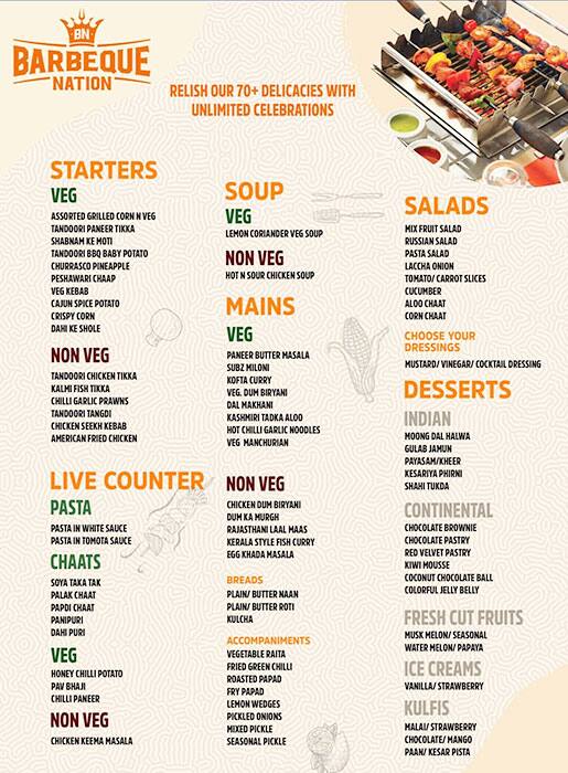 Barbeque Nation - Mumbai - Belapur menu