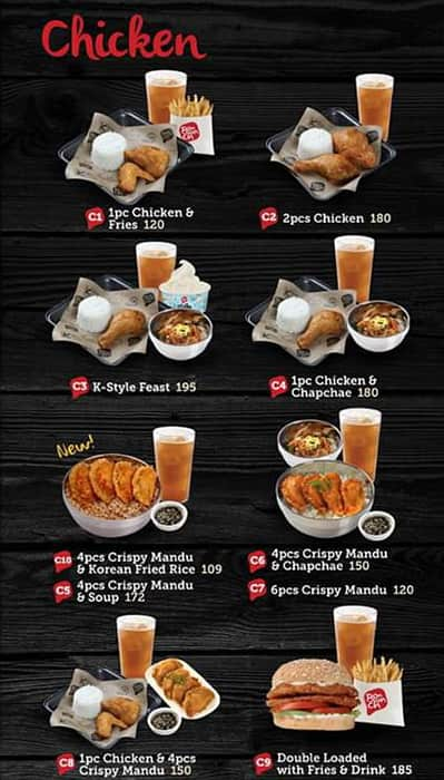 Menu At Bonchon Chicken Santa Rosa Sta Rosa Tagaytay Road